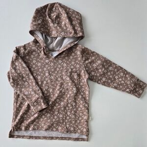 Kids Brown Floral Hoodie